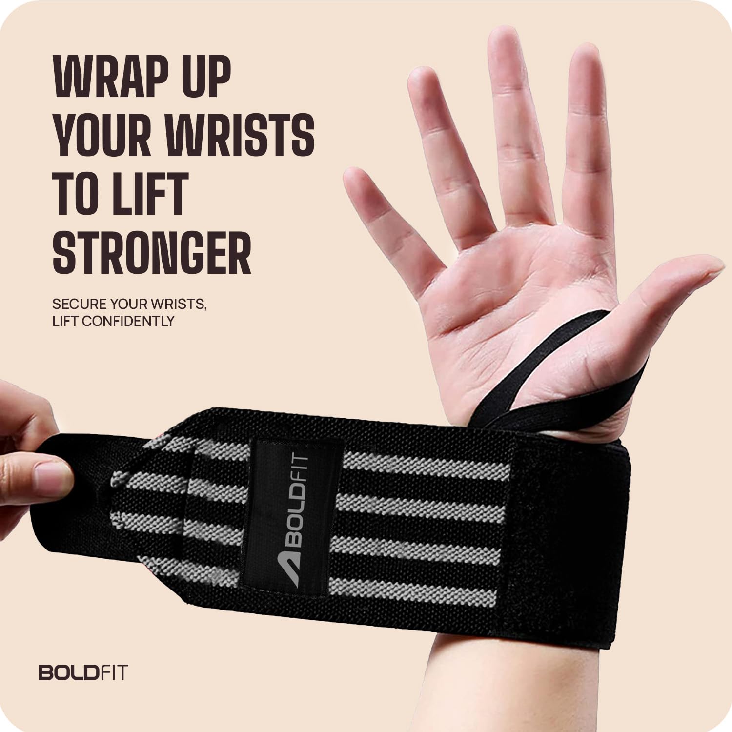 1732329084 11 Boldfit Nylon Wrist Supporter for Gym Wrist Band for Men Thedalweb Boldfit Nylon Wrist Supporter for Gym Wrist Band for Men Gym&Women with Thumb Loop Straps-Wrist Wrap Gym Accessories for Men Hand Grip&Wrist Support Sports Straps for Gym,Weightlifting-Grey,One Size