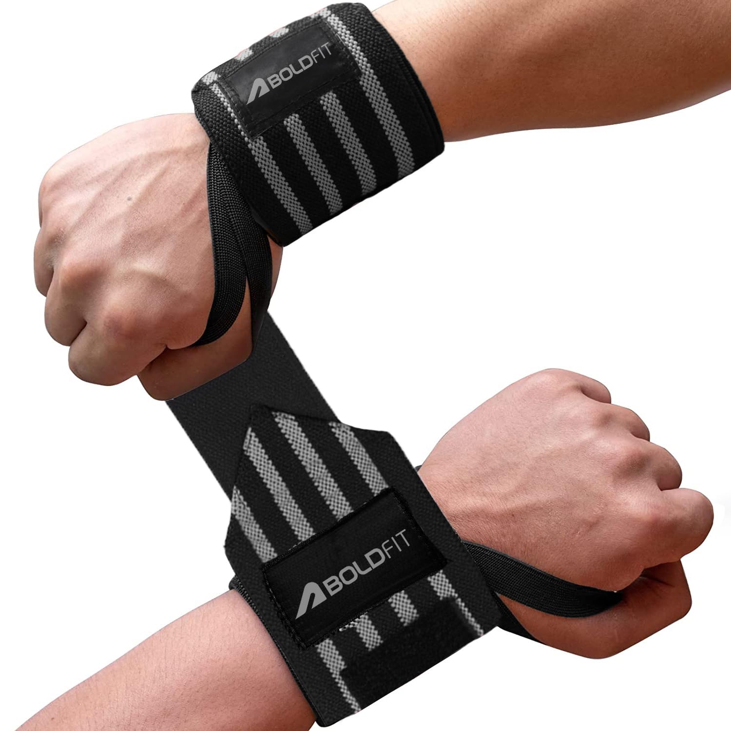 Boldfit Nylon Wrist Supporter for Gym Wrist Band for Men Thedalweb Boldfit Nylon Wrist Supporter for Gym Wrist Band for Men Gym&Women with Thumb Loop Straps-Wrist Wrap Gym Accessories for Men Hand Grip&Wrist Support Sports Straps for Gym,Weightlifting-Grey,One Size
