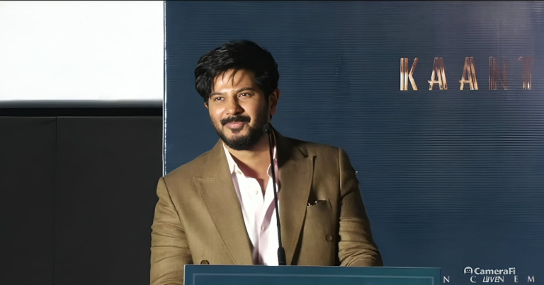 Kaantha: ``சமுத்திரக்கனி சார் சில வரலாறுகளைச் சொல்லித் தருவார்!" - துல்கர் சல்மான் |``samuthirakani taught history" - Dulquer Salmaan