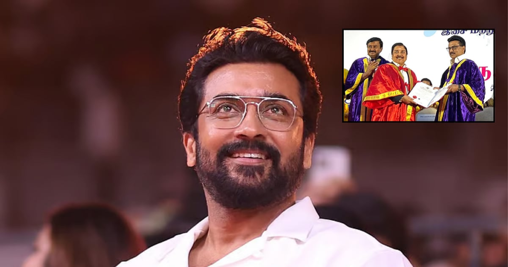 நடிகர் சிவகுமாருக்கு கௌரவ டாக்டர் பட்டம்; சூர்யா நெகிழ்ச்சி | Chief Minister Stalin Confers Honorary Doctorate on Veteran Actor Sivakumar; Son Suriya Pens Emotional Tribute