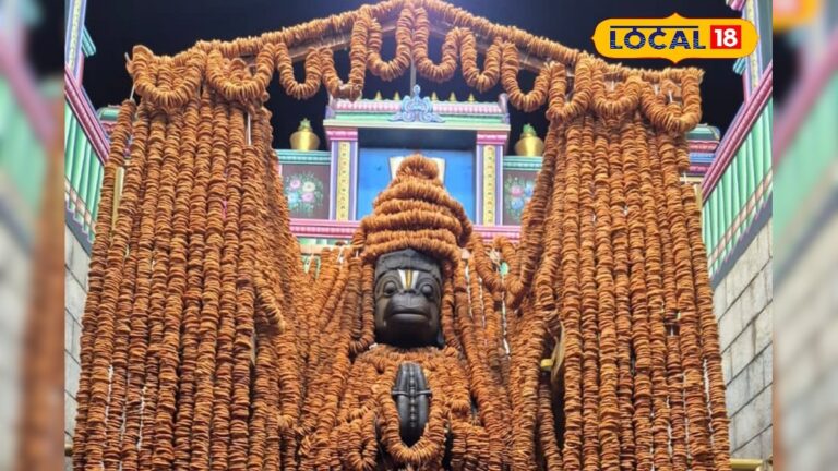 அனுமன் ஜெயந்தி விழா!! 1,00,008 வடை மாலையில் ஜொலித்த நாமக்கல் ஆஞ்சநேயர்… | ஆன்மிகம்