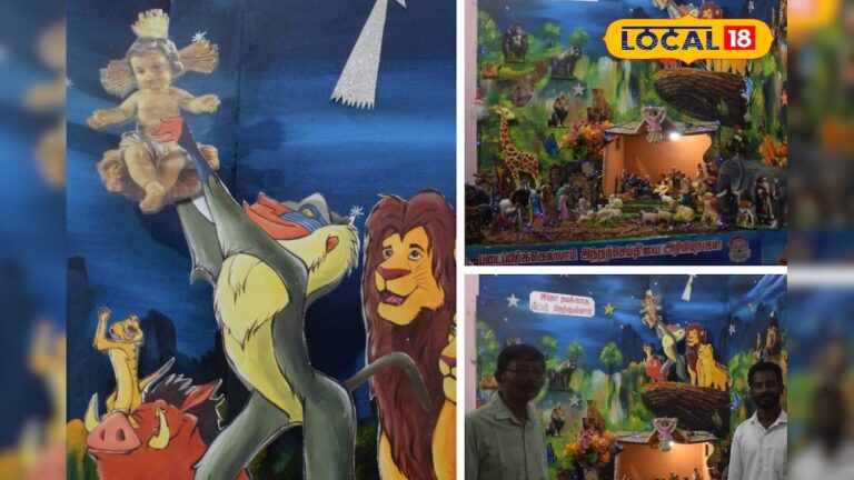 மனித குலத்திற்கு கிறிஸ்துமஸ் பண்டிகை சொல்லும் சேதி… ஓவிய ஆசிரியரின் உயிரோட்டமான குடில்.. | ஆன்மிகம்