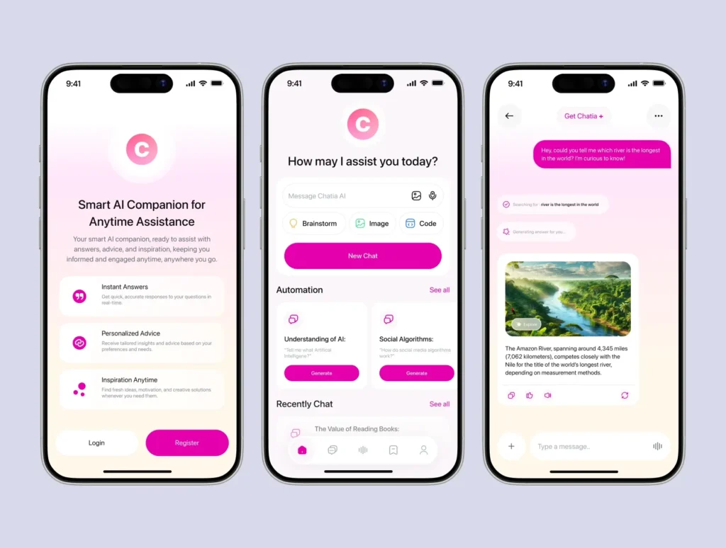 chatia chat ai mobile app ui kit preview 8 1735308859289 Thedalweb 🤖 Trending AI Apps List – 2025 (Tamil Guide)