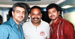 " இந்த போட்டோ எடுத்தது மறக்க முடியாத தருணம்"- விஜய், அஜித்துடன் எடுத்த புகைப்படத்தை பகிர்ந்த வெங்கட் பிரபு| “An Unforgettable Moment from Mankatha Shoot” – Venkat Prabhu Shares Photo with Vijay & Ajith