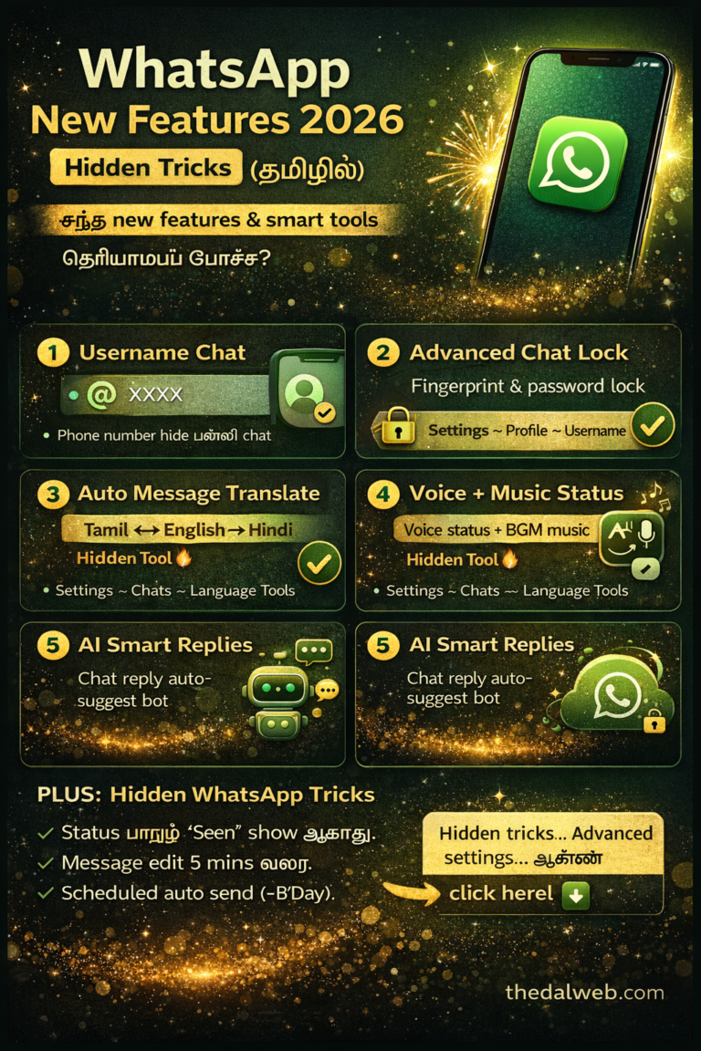 📱 WhatsApp New Features 2026 – Hidden Tricks (Tamil Guide)
