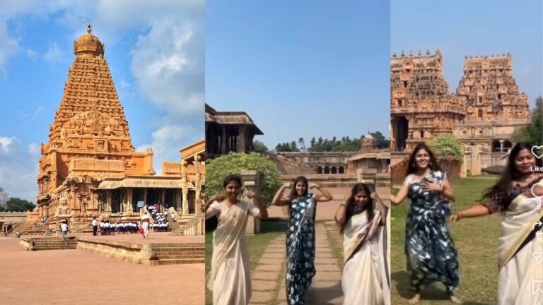 தஞ்சை பெரிய கோயிலில் சினிமா பாடலுக்கு ரீல்ஸ் ஆடிய இளம்பெண்கள்.. வைரலாகும் வீடியோ.. வலுக்கும் கண்டனம்! | Spirituality News (ஆன்மீக செய்திகள்)