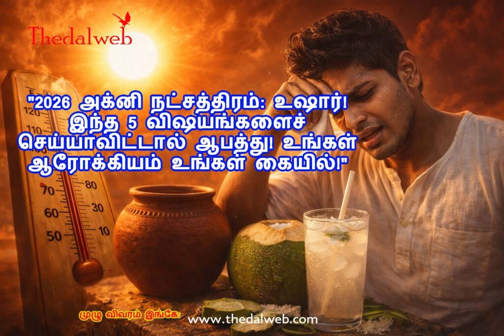 🔥 2026 அக்னிநட்சத்திரம் எப்போது? கோடை வெப்பத்திலிருந்து தப்பிக்க 5 அற்புத இயற்கை பானங்கள்! (Tamil Health Tips)