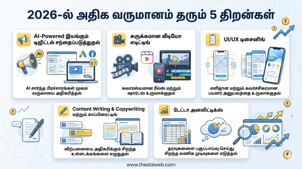 Top 5 digital skills to learn in 2026 Tamil