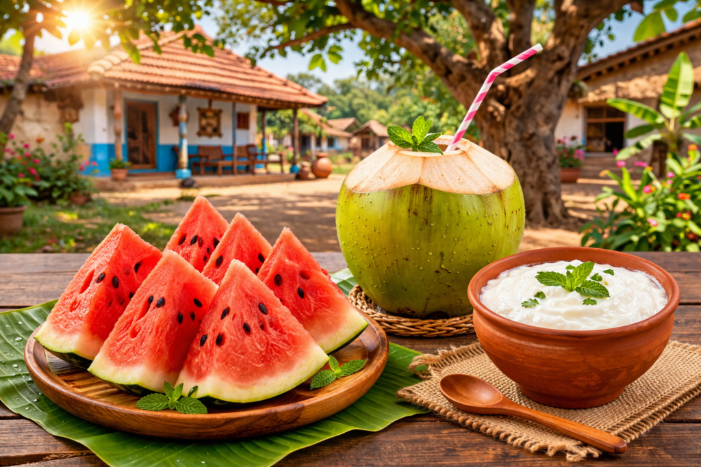 Best natural cooling foods for summer season in Tamil Nadu