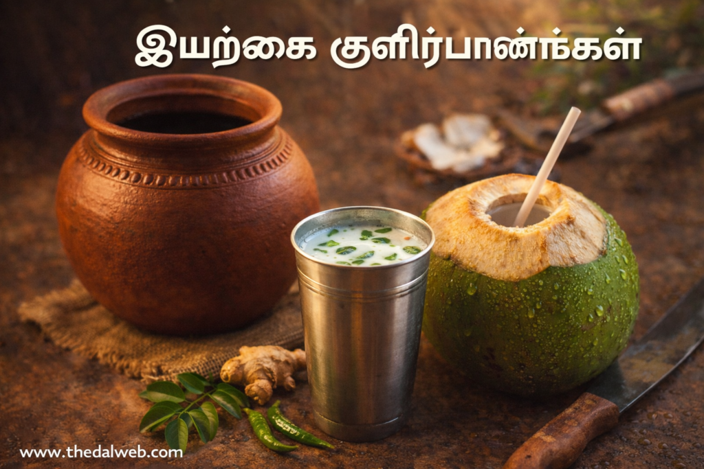 Traditional Tamil summer drinks in earthern pot