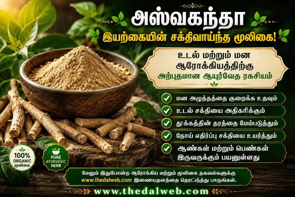 Narambu Balambera Mooligai Ashwagandha Powder Herbs For Nerve Strength.