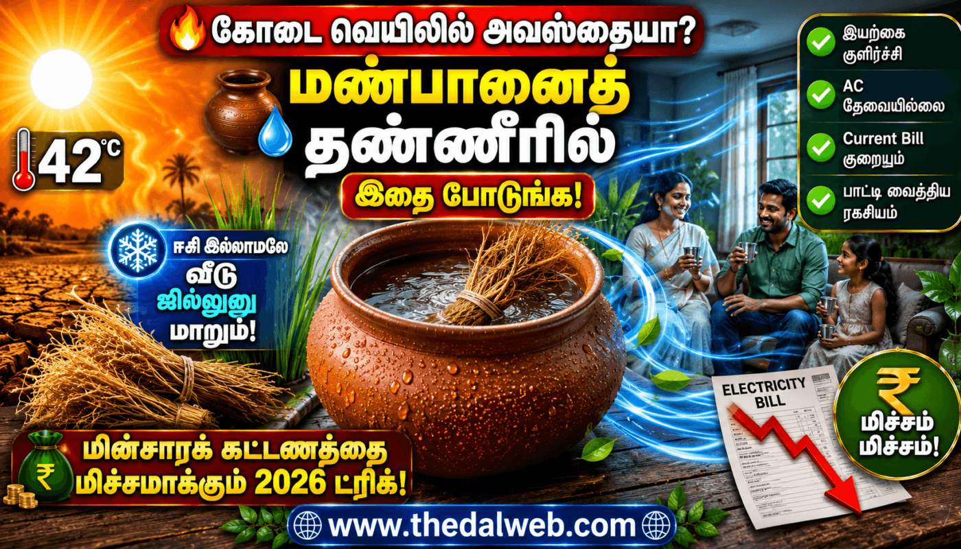 வெயில் காலத்தில் மண்பானைத் தண்ணீரில் ‘இந்த’ ஒரு பொருளைப் போட்டு குடிங்க… ஏசி (AC) இல்லாமலே வீடு ஜில்லுனு மாறும்! 2026 தமிழ் வீட்டு வைத்தியம் | Clay Pot Water Cooling Tricks