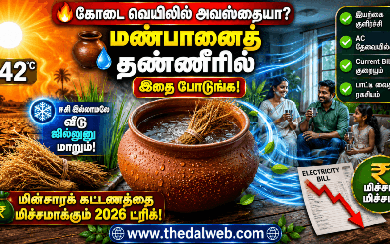 வெயில் காலத்தில் மண்பானைத் தண்ணீரில் ‘இந்த’ ஒரு பொருளைப் போட்டு குடிங்க… ஏசி (AC) இல்லாமலே வீடு ஜில்லுனு மாறும்! 2026 தமிழ் வீட்டு வைத்தியம் | Clay Pot Water Cooling Tricks