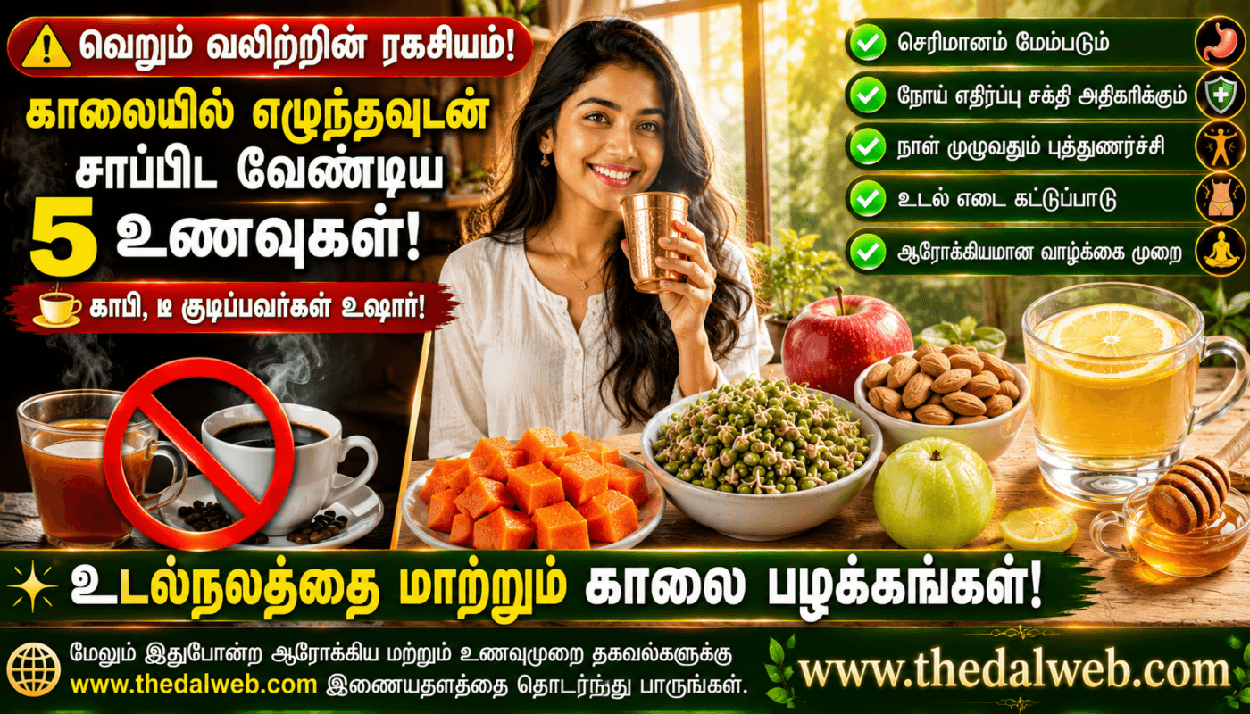 தினமும் காலையில் வெறும் வயிற்றில் சாப்பிட வேண்டிய 5 ஆரோக்கியமான உணவுகள் இதோ! நீண்ட ஆயுள் தரும் ரகசியங்கள் | Healthy Breakfast Tips in Tamil 2026