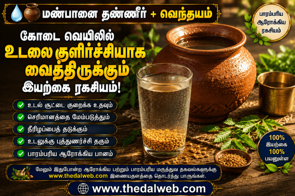 வைகாசி வெயிலால் வரும் "அம்மை நோய்" மற்றும் "நீர் கடுப்பை" 3 நாட்களில் அடியோடு நீக்கும் பாட்டி வைத்தியக் கஷாயம்! 2026 தமிழ் மருத்துவ ரகசியம் | Tamil Paati Vaithiyam for Body Heat 3 Clay Pot Water and Soaked Fenugreek For Neer Kaduppu Cure.