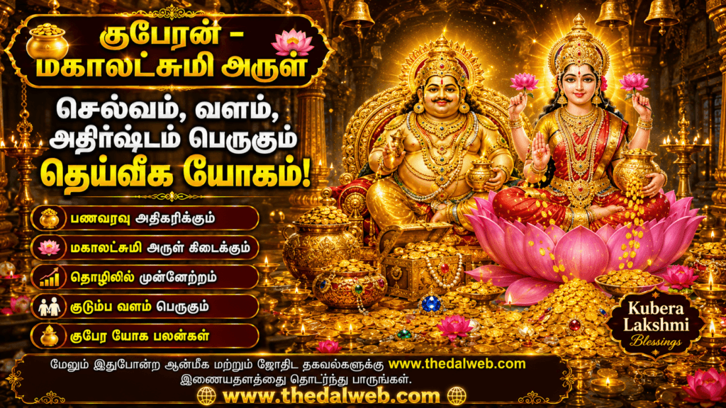 ஜூன் 1 முதல் இந்த 3 ராசிக்காரர்களுக்கு "புதாதித்ய யோகம்" ஆரம்பம்! குபேரனைப் போலப் பணமழையில் நனையப்போவது யார்? 2026 ஜோதிட கணிப்பு | Tamil Budhaditya Yoga Palangal 2 Lord Kubera and Lakshmi Wealth Gold Coins Blessing Tamil Horoscope.