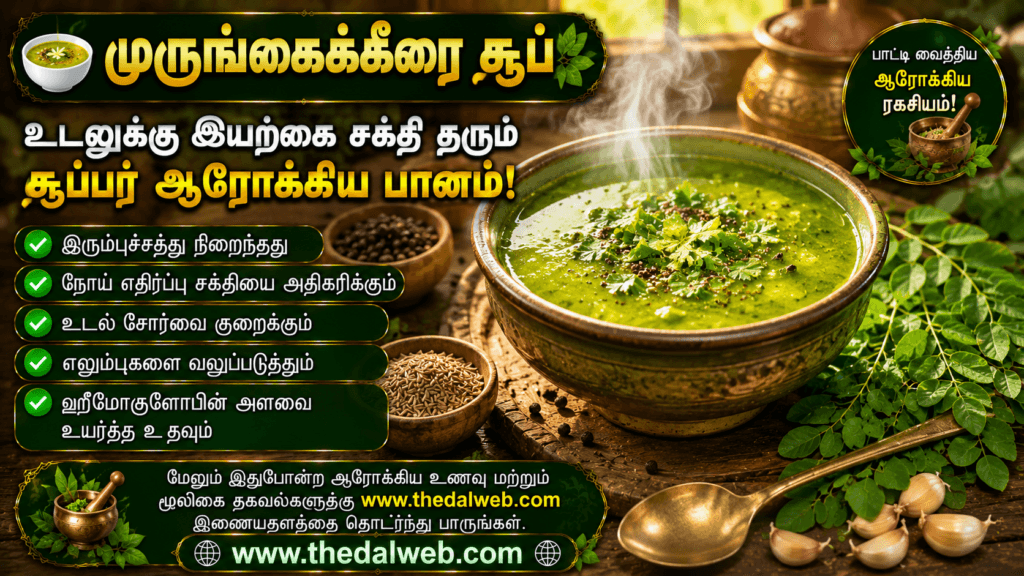 தொப்பையை குறைப்பதே தனி கலை! கோடையில் உடல் எடையை அசுர வேகத்தில் குறைக்கும் 5 நீர்ச்சத்து நிறைந்த தமிழ்நாட்டு பாரம்பரியக் கீரைகள் 2026! | Tamil Weight Loss Greens 3 Healthy Weight Loss Murungai Keerai Soup Recipe Tamil Style.