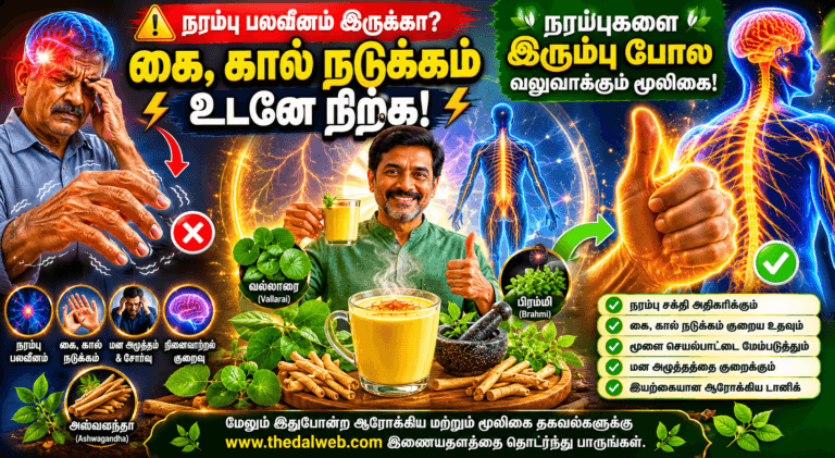 கை, கால் நடுக்கம் உடனே நிற்கணுமா? பலவீனமான நரம்புகளை இரும்பு போல மாற்றிடும் 5 அமேசிங் நரம்பு பலம்பெற மூலிகை ரகசியங்கள் 2026! | Nerves Strengthening Herbs in Tamil (Narambu Balambera)