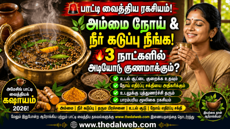 வைகாசி வெயிலால் வரும் “அம்மை நோய்” மற்றும் “நீர் கடுப்பை” 3 நாட்களில் அடியோடு நீக்கும் பாட்டி வைத்தியக் கஷாயம்! 2026 தமிழ் மருத்துவ ரகசியம் | Tamil Paati Vaithiyam for Body Heat