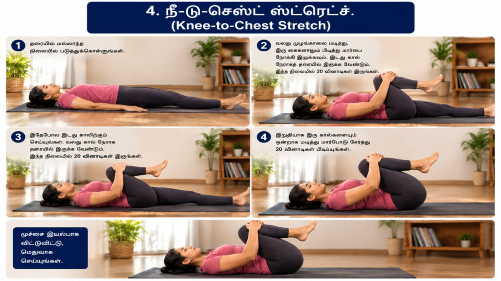 முதுகு வலி உடனடி நிவாரணம் பெற 5 எளிய பயிற்சிகள்