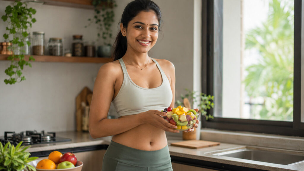 மலச்சிக்கல் தீர 5 நார்ச்சத்துள்ள உணவுகள் 2026 Tamil | Malachikkal Theera Top 5 Fiber Foods 3 Happy Indian woman with healthy gut lifestyle Tamil tips