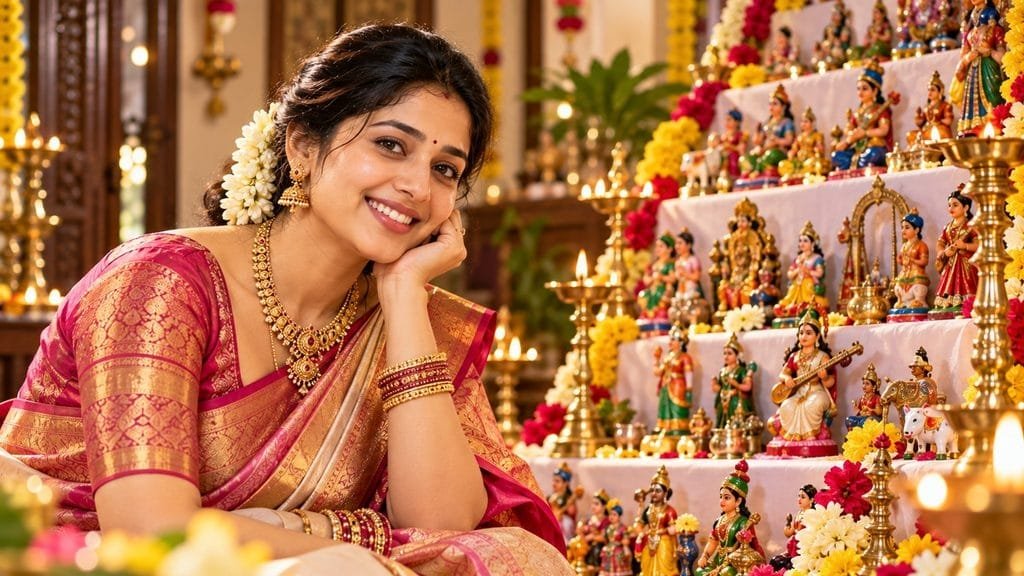 நவராத்திரி ஃபேஸ் பேக் 2026: கடலை மாவு கஸ்தூரி மஞ்சள் மேஜிக் 4 நவராத்திரி பூஜைக்கு தங்கம் போல் ஜொலிக்கும் முகப்பொலிவு பெற்ற தமிழ் பெண்