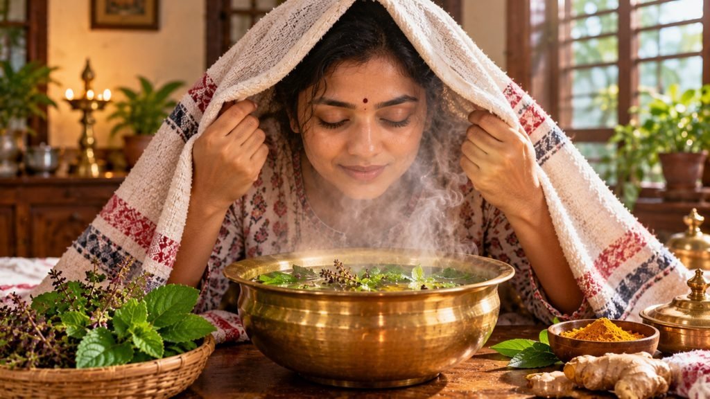 சுடுநீரில் ஆவி பிடிக்கும் சரியான முறை மற்றும் நேரம் தமிழ் மருத்துவ வழிகாட்டி