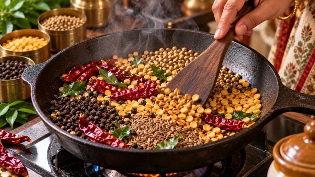நவராத்திரி சுண்டல் 2026: 9 வகை சுண்டல் மசாலா பொடி Tamil 2 சுண்டல் மசாலா பொடி செய்முறை தேவையான பொருட்கள் வறுக்கும் பக்குவம் தமிழ்